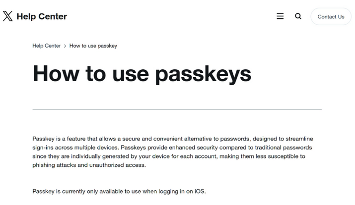 林口苹果维修店铺分享iOS用户如何通过通行密钥(Passkey)登录 